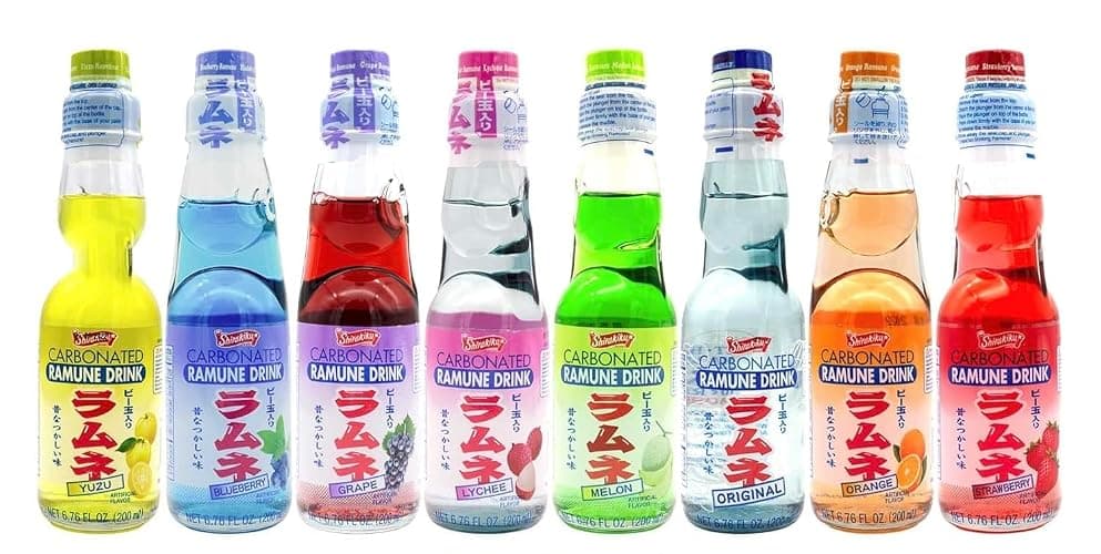 Ramune Japanese Soda, Variety Pack – 8 Flavors in Sprout Talk's Box - Image 1