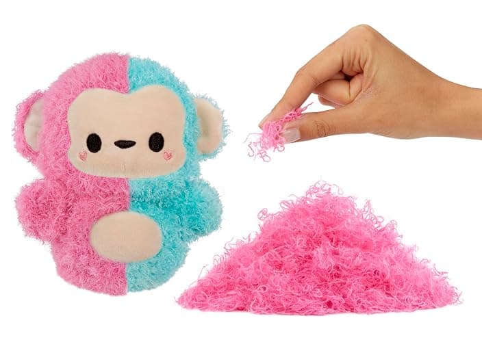 Fluffie Stuffiez Monkey Small Collectible Feature Plush, Surprise Reveal Unboxing with Huggable ASMR Fidget DIY Fur Pulling, Ultra Soft Fluff thumbnail 3