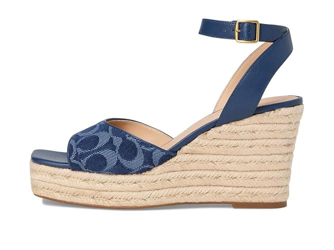 Coach Women's Espadrille Wedge Platform, Deep Blue, 8.5 thumbnail 4