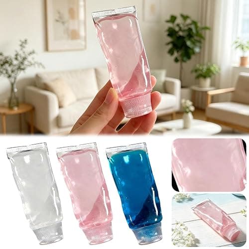 Toothpaste Squishy Transparent Toothpaste Tube Squeeze Glitter Squishies, Toothpaste Squeezable Jam Squishy for Sensory Tool for Adults Office Home Desk (C3, 12cm) thumbnail 4