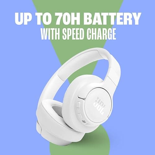 JBL Tune 770NC - Adaptive Noise Cancelling with Smart Ambient Wireless Over-Ear Headphones, Bluetooth 5.3, Up to 70H Battery Life with Speed Charge, Lightweight, Comfortable & Foldable Design (Black) thumbnail 4