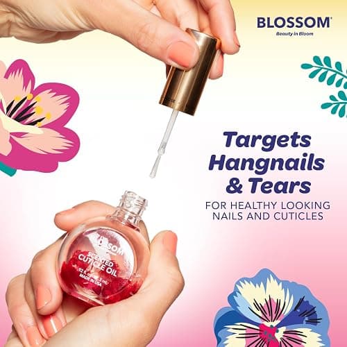 Blossom Cuticle Oil for Nails, Hydrating, Moisturizing, Scented Nail Oil Cuticle Care, Infused with Real Flowers, Made in USA, 0.5 fl. oz, Hibiscus thumbnail 4