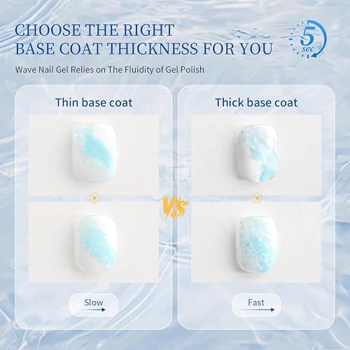 JODSONE Ocean Wave Blooming Gel Nail Polish,16.5ml Wave White Blooming Liquid for Spreading Effect Wave,High Fluidity Wave Textures for Ocean Wave Nail Art,DIY Nail Art Design thumbnail 9