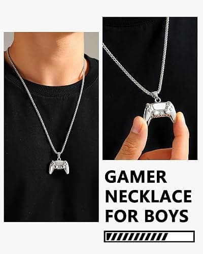 ORISPRE Game Controller Necklace for Boys, Gifts For Son Grandson Nephew Birthday Christmas Valentines Graduation thumbnail 2