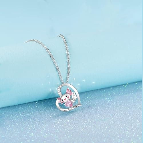 M&Ostyle Cute Axolotl Necklace for Girls Boys Crystal Pendant Necklaces Gifts Jewelry Gifts for Girls Daughter Boys Son Granddaughter Niece Birthday Christmas Graduation Gift thumbnail 4