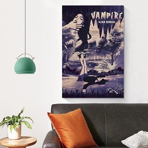 AVIMYA Olivia Rodrigo Poster Olivia Rodrigo Music Poster- Vampire Art Poster Posters for Room Aesthetic 16x24inch(40x60cm) Unframe-style-5 - 16x24inch(40x60cm) - Unframe-style-5 thumbnail 4