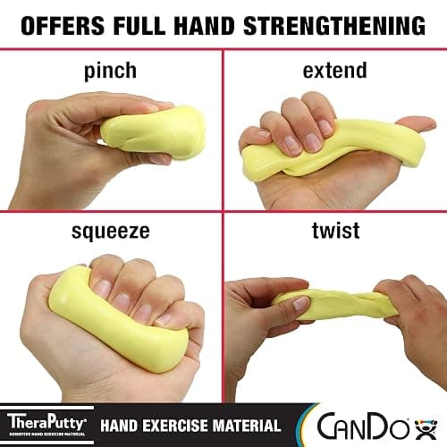 CanDo TheraPutty Standard Hand Exercise Putty For Rehabilitation, Exercises, Hand Therapy, Occupational Therapy, Hand Strengthening, Improve Motor Skills, Stress Relief thumbnail 3
