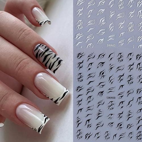 Leopard Print Nail Art Stickers 10 Sheets Fall Nail Decals with Cheetah Animal Skin 3D 5D Embossed Self-Adhesive Hibiscus Flower Designs Manicure Decorations Nail Art Supplies for Women Girls thumbnail 4