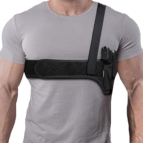 Deep Concealment Shoulder Holster, Universal Underarm Gun Holster for Men and Women, Fits Subcompact and Compact Pistols for S&W Bodyguard, M&P Shield 9mm, Glock 19 26 42 43, Ruger LCP, LC9, Sig P365 - Image 1