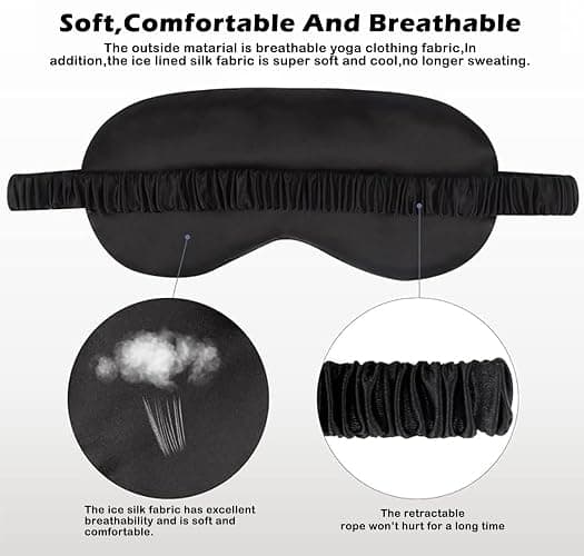 3Pcs Satin Eye Mask Silk Sleep Masks Set Silky Blindfold Eyeshade Blackout Eyes Cover Pouches Bag Scrunchy Wedding Gift thumbnail 6