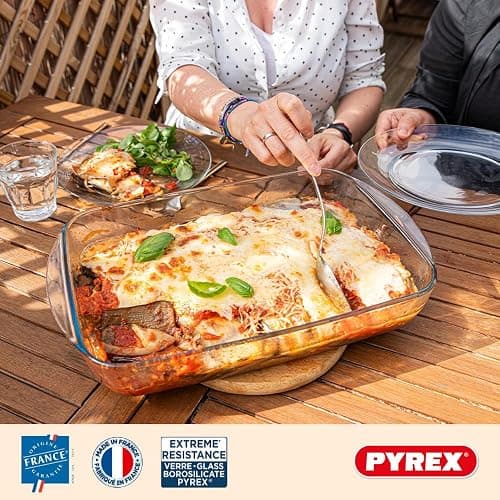Pyrex 8023510, Set aus 3 Auflaufformen aus Glas – Borosilikatglas thumbnail 2