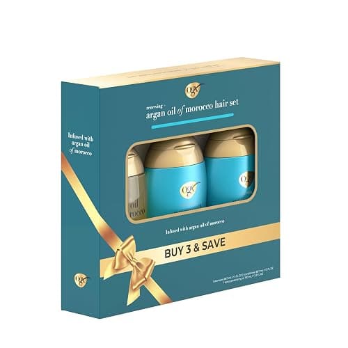 OGX® Renewing + Argan Oil of Morocco Travel Size Hair Care Set, Damage Repairing Shampoo & Conditioner, 2x 3 fl. oz, & OGX® Extra Penetrating Hair Oil Treatment, 3.3 fl. oz, 3 Items thumbnail 4
