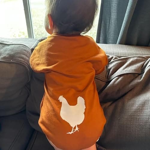 VFAZ Guess What Chicken Baby Bodysuit - Funny Romper Outfit Animal Front Back Cute Shower Gift Long Sleeve Newborn Toddler thumbnail 3