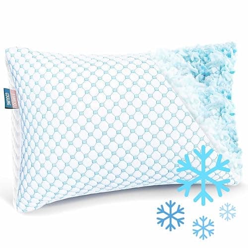 Nestl Cooling Pillow for Sleeping 1 Pack, Luxury Shredded Memory Foam Pillows Queen Size, Adjustable Cold Gel Pillows for Hot Sleepers Supportive Cool Pillow for Side Back Stomach Sleepers - Image 1