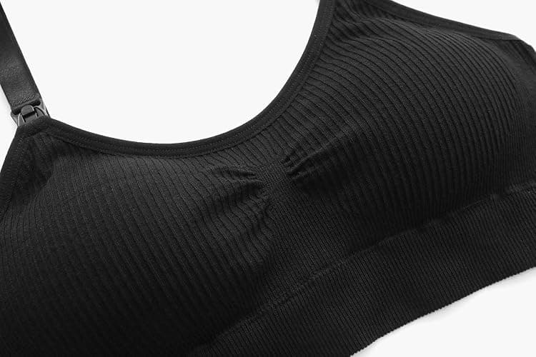 Suekaphin 5PACK Nursing Bra Wireless Bra Maternity Pregnancy Breastfeeding Bra for Women thumbnail 3