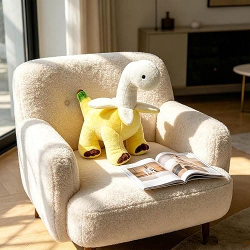 Peluche dinosaure banane jaune de 25,4 cm, design doux et créatif, cadeau parfait pour les enfants et les adultes, cadeau idéal pour les anniversaires thumbnail 7
