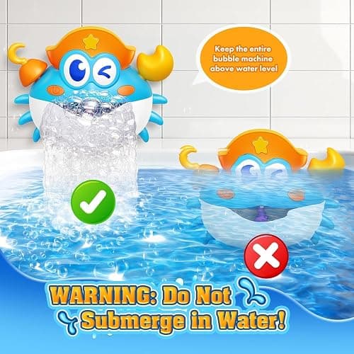 Bath Toys,Light Up Baby Bath Toys Bath Bubble Machine with Colourful RGB Light Great Birthday for Toddler Boys and Girls Tub Toy for Kids Ages 1-3 4-8 thumbnail 7