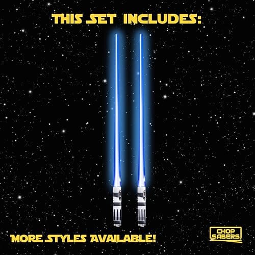 Lightsaber Chopsticks Light Up - LED Glowing Light Saber Star Wars Chop Sticks - Reusable Sushi Lightup Sabers Chopstick Set Of 1 Blue Pair thumbnail 4