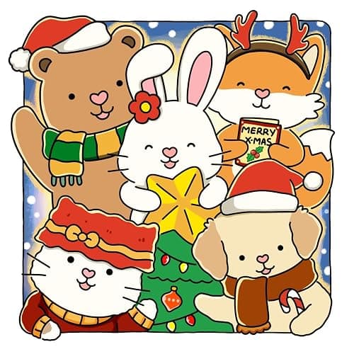 Fuzzy Hygge: Christmas Vibes Coloring Book for Adults & Teens Featuring Cozy Festive Holiday Winter Scenes with Adorable Animals Characters (Fuzzy Friends Coloring) thumbnail 4