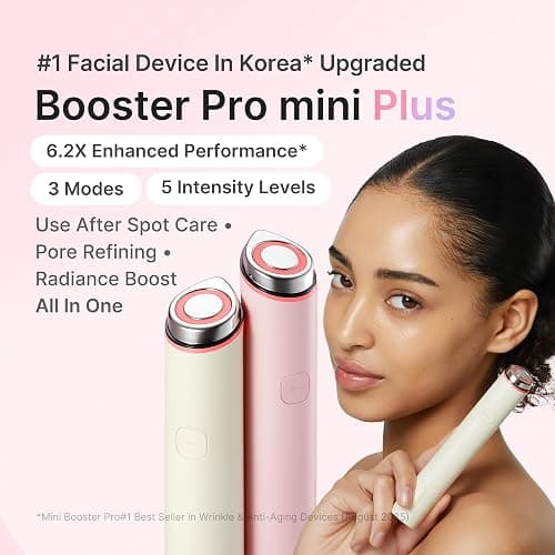 medicube Mini Booster Pro Plus | Facial Device for Radiant, Calming, and Bouncy-Looking Skin | Red, Blue, Purple 3-Mode | Portable Korean Skincare Device, At Home Care | Pink thumbnail 2