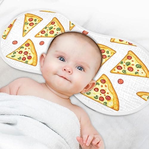vvfelixl Delicious Sliced Pizza Burp Cloths for Baby Boy Girls Baby Washcloths Burp Rags 1 Pack thumbnail 6