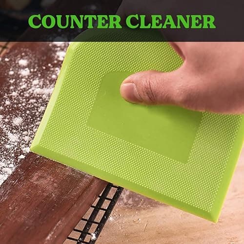 SURDOCA Dough Scraper Bench Scraper - 3P 5.9x4.3" Plastic Flexible Bowl Scraper, Sharp Edge & Angles Cake Scraper. Non-Slip Bakeware Decorating Tools Sculpting & Modeling Tools - Pink+White+Pink thumbnail 5
