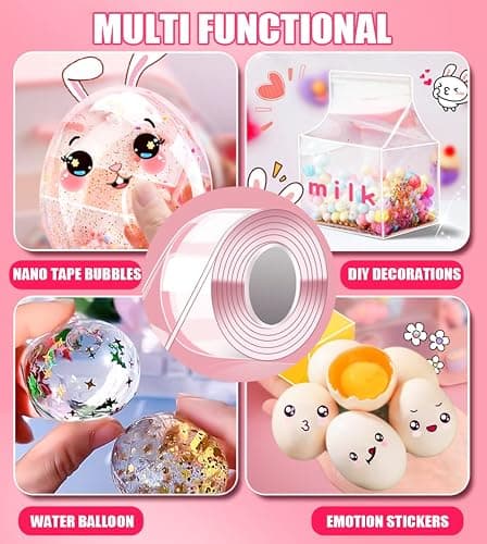 YIXIPAZH Nano Tape Bubble kit Balloons Nano Tape bubbls kit Squishy Kits bloonies Plastic Bubbles White Balloons Bulk Bubbles thumbnail 5