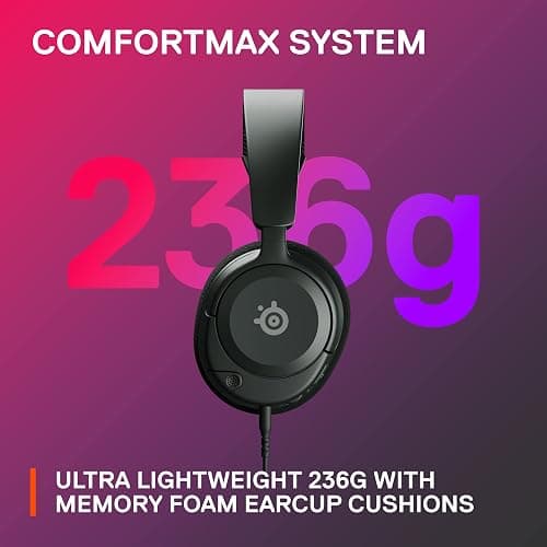 SteelSeries Arctis Nova 1 Multi-System Gaming Headset — Hi-Fi Drivers — 360° Spatial Audio — Comfort Design — Durable — Ultra Lightweight — Noise-Cancelling Mic — PC, PS5/PS4, Switch, Xbox - Black thumbnail 7
