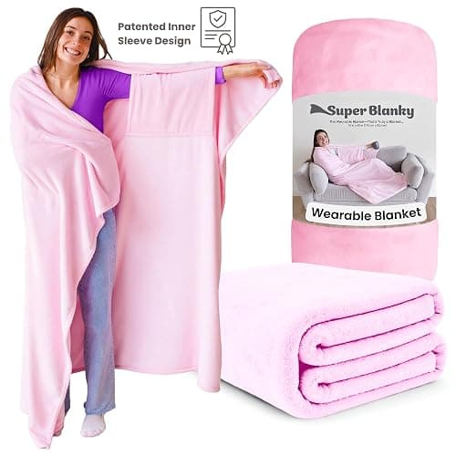 Super Blanky Wearable Blankets for Women, Adult Wearable Blanket Men, Mother's Day Gifts for Her, Wife Birthday Gift Ideas thumbnail 8