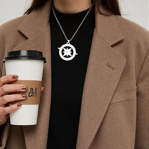 Travel Artisan Stray Necklace SKZ Inspired Merch Necklace Set –“Stay” Pendant Compass Design Jewelry Accessory for Stay Fans Gifts - Stay&Compass Necklace thumbnail 5