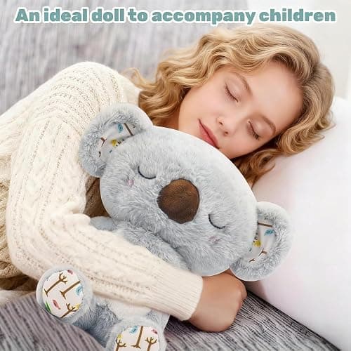 rytopt Breathing Stuffed Animal, No Breathing Movement in Its Abdomen, Koala Stuffed Animal, 4 Gear Adjustment, Volume Control, with Music & Lights ﻿ thumbnail 6
