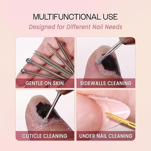 PANA 3/32" Carbide Cuticle Nail Drill Bit for Cuticle Cleaning, Dead Skin Removal, Gel Polish & Acrylic Removal, Under Nail Cleaner, Nail Salon, Manicure Tools (Snake Head - Silver, Medium) thumbnail 5