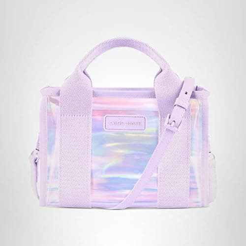 Case-Mate Soap Bubble Jelly Stadium Bag for Women - Clear Tote Bag for Stadium Events - Iridescent Mini Purse with Crossbody Strap - Water-Resistant Tote Handbags for Keys, Phone, Wallet & Sunglasses thumbnail 9