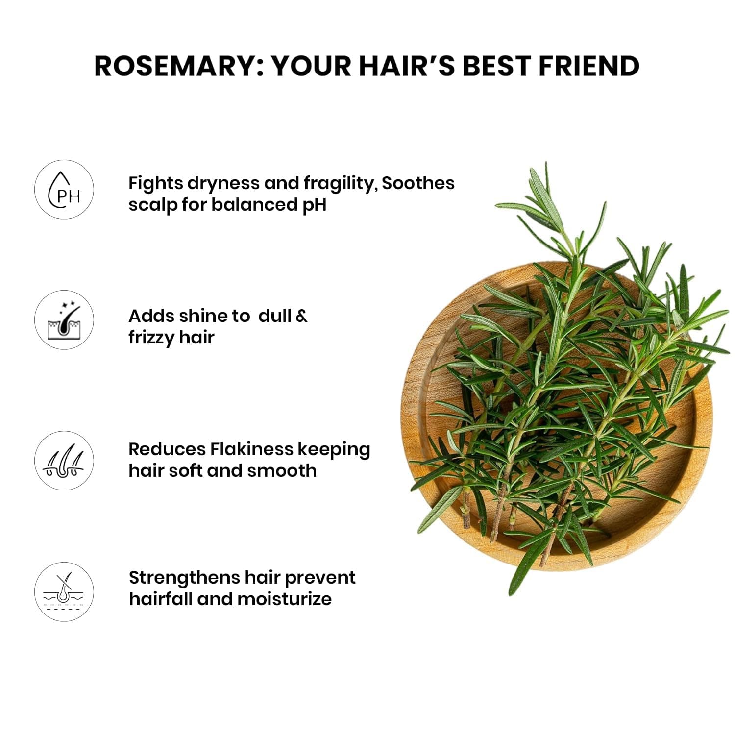 ThriveCo Rosemary Water Hair Spray | With 100% Natural Rosemary Extract, Rice Water & Hyaluronic Acid | For Hair Growth, Hair Fall Control, Hair Conditioning & Hair Shine | Men & Women, 100ml thumbnail 3