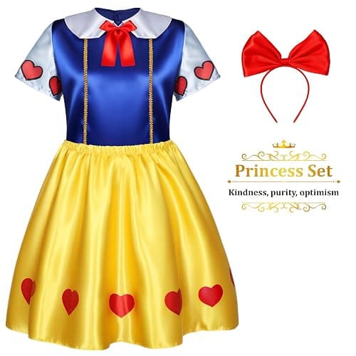 LIMIROLER Princess Dress Up Clothes for Little Girl Role Play Costume Gift Set Princess Dress Up Toys for Toddler Girls thumbnail 3