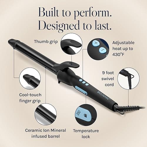 Bio Ionic, Extended Long Barrel Curling Iron - NanoIonic MX and Moisture Heat Technology for Healthy, Frizz-Free Curls | 2" Longer Barrel | All Hair Types | Up to 430°F - Multiple Barrel Sizes thumbnail 4