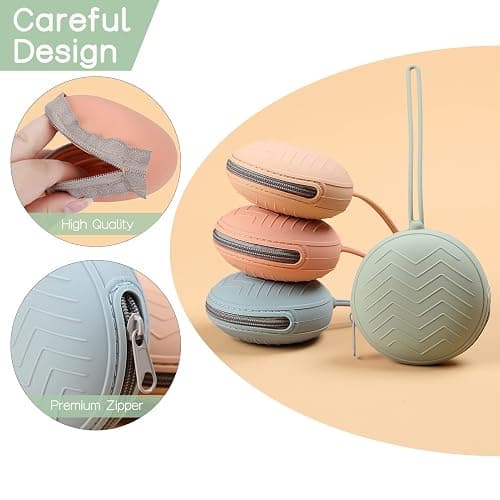 Nupoopy 2 Pack Silicone Pacifier Holder Case, BPA-Free Silicone Newborn Pacifier Pouches for Baby Boys & Girls, Portable Silicone Pacifier Container Case (Light Grey/Tradewinds) thumbnail 3