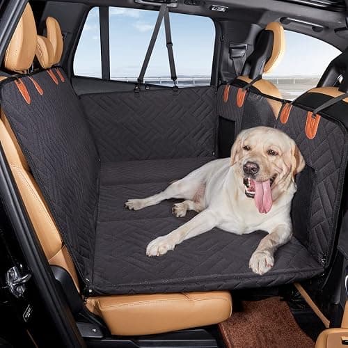 YJGF Back Seat Extender,Dog Seat Cover for Back Seat,Hard Bottom Car Seat Cover for Dogs,Dog Hammock for Car,Back Seat Pet Cover for Dogs(Black) thumbnail 7