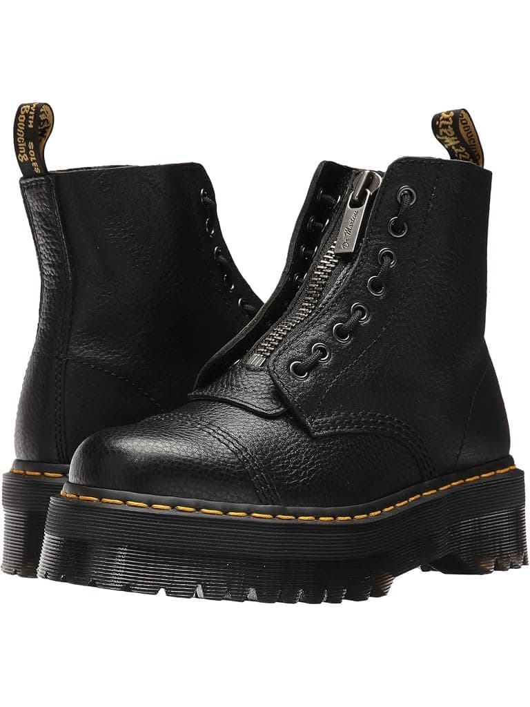 Sinclair Milled Nappa Leather Platform Boots - Image 1
