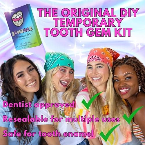 Gemzeez: The Original DIY Temporary Tooth Gemz Starter Kit (Crushed Ice) and 1,000 Gemz thumbnail 3