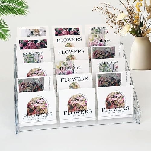 Sticker Display Stand, 7-Tier Acrylic Card Display Risers for Vendors | Clear Acrylic Sticker Holder Rack for Craft Shows, Markets, Greeting Cards, Postcards, Cookies and Collectibles thumbnail 4