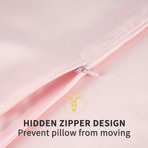 ZIMASILK 100% Pure Mulberry Silk Pillowcase for Hair and Skin Health,Soft and Smooth,Both Sides Premium Grade 6A Silk,600 Thread Count,with Hidden Zipper,1pc (Queen 20''x30'',Pink) thumbnail 7