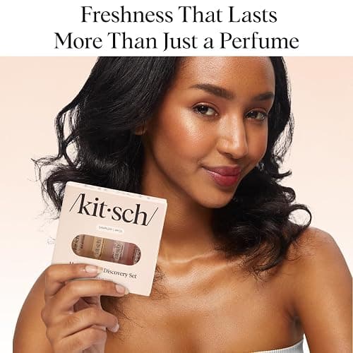 Kitsch Hair Perfume For Women (Discovery Set) - Pistachio Latte, Warm Sugar, Sheer Violet & Amber Waves - Patented Odor-Eliminating Technology, Hair Spray and Body Mist - 4 x 1.5ml thumbnail 3