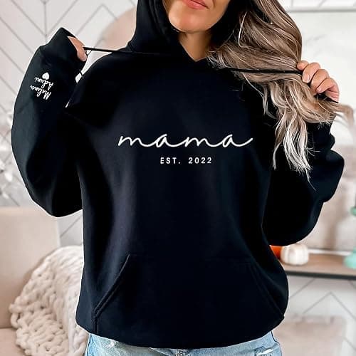 GodLover Custom Embroidered Mama Sweatshirt, Personalized Hoodie for Women, Gift for Mom, Grandma, Mothers Day, Christmas thumbnail 2