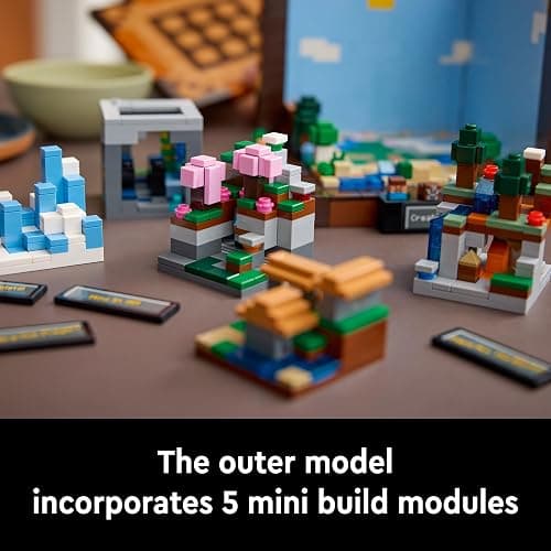 LEGO Minecraft The Crafting Table, Collectible Video Game Building Set with Minecraft Figures, Mobs and Biomes, 15 Year Anniversary Model, Build and Display Minecraft Gift for Adults, 21265 thumbnail 4