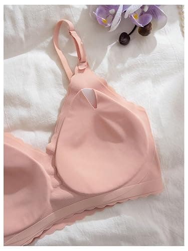 BEAUDRM Women's 6 Pieces Bra Scallop Seamless Padded Comfy Wireless Bralettes Cami Tops thumbnail 5