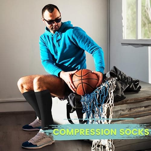 Copper Compression Socks 15-20 mmHg for Men & Women 8 Pairs – Circulation Support for Nurses, Travel, Running, Hiking, Soccer thumbnail 3