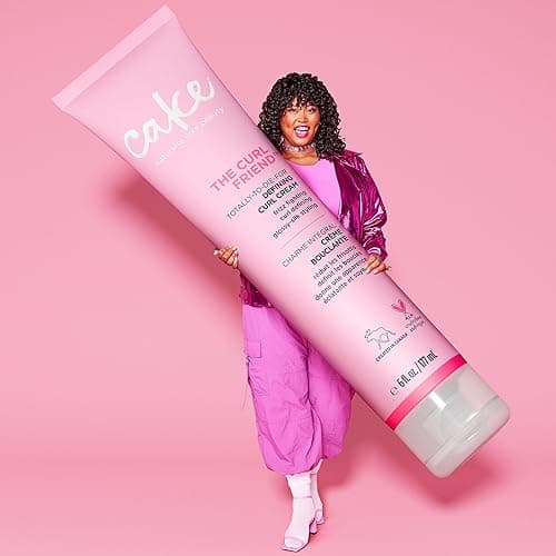 Cake Beauty Curl Defining Cream, The Curl Friend - Moisturizes and Defines Curls – For Frizz Control & Detangling - Avocado Oil, Soybean Oil & Shea Butter – For Curly Hair- 6 Fl Oz / 177 mL - Curl Friend Curl Cream - 6 thumbnail 3