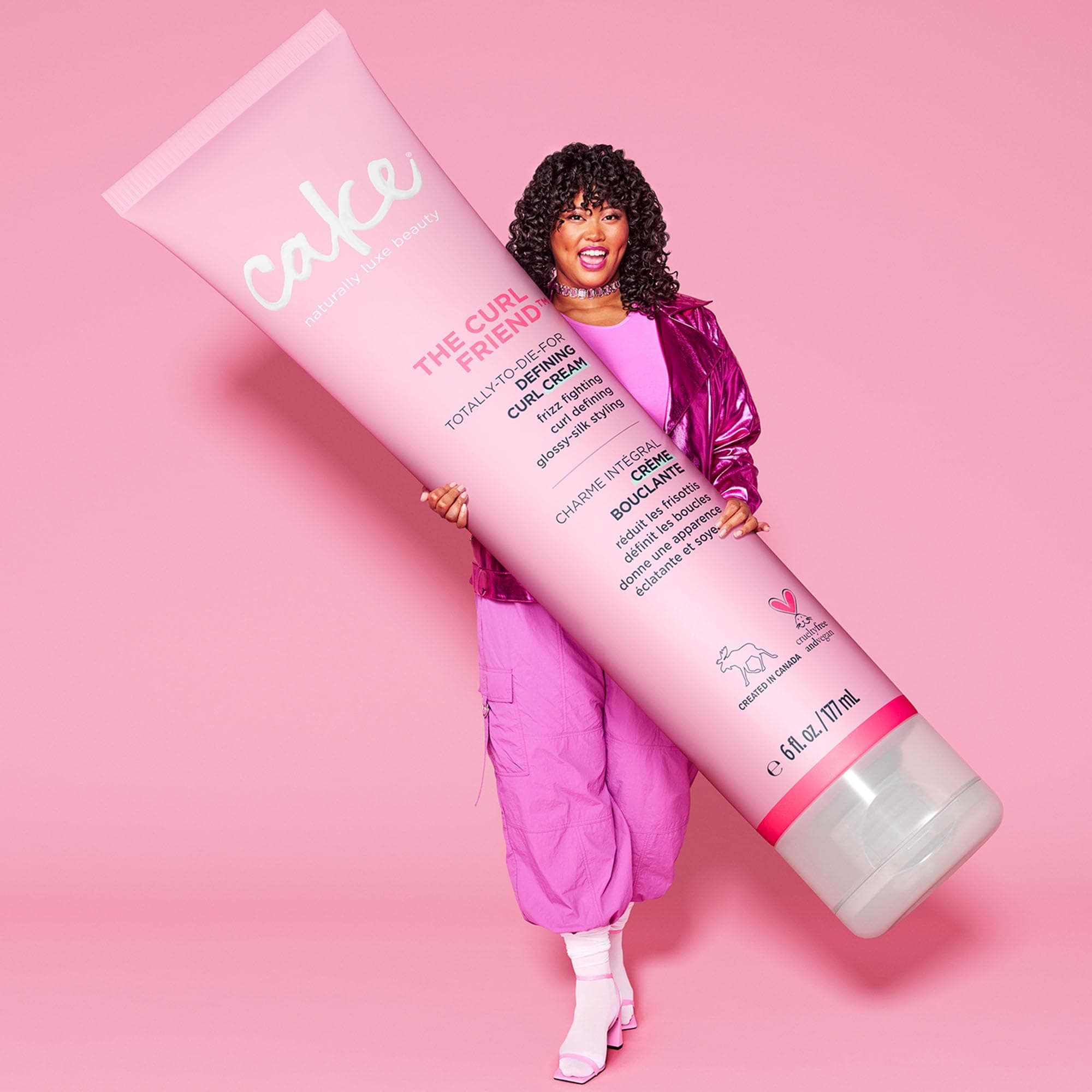 Cake Beauty Curl Defining Cream, The Curl Friend - Moisturizes and Defines Curls – For Frizz Control & Detangling - Avocado Oil, Soybean Oil & Shea Butter – For Curly Hair- 6 Fl Oz / 177 mL thumbnail 3
