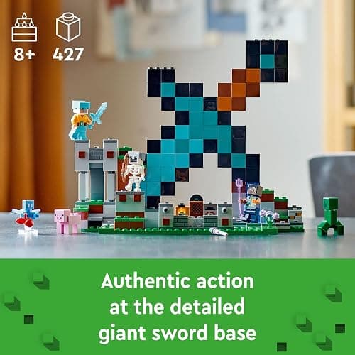 LEGO Minecraft The Sword Outpost 21244 Building Toys - Featuring Creeper, Warrior, Pig, and Skeleton Figures, Game Inspired Toy for Fun Adventures and Play, Gift for Kids, Boys, and Girls Ages 8+ thumbnail 2